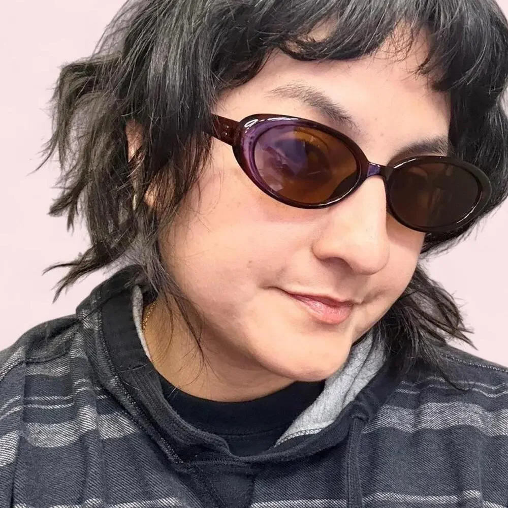 Dark clear brown oval sunglasses y2k retro clean girl